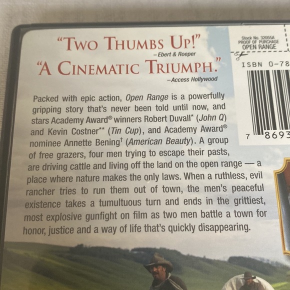 🎬PRICING🎬 Open Range 2-Disc DVD with Robert Duvall, Kevin Costner & A. Benning - Picture 8 of 10